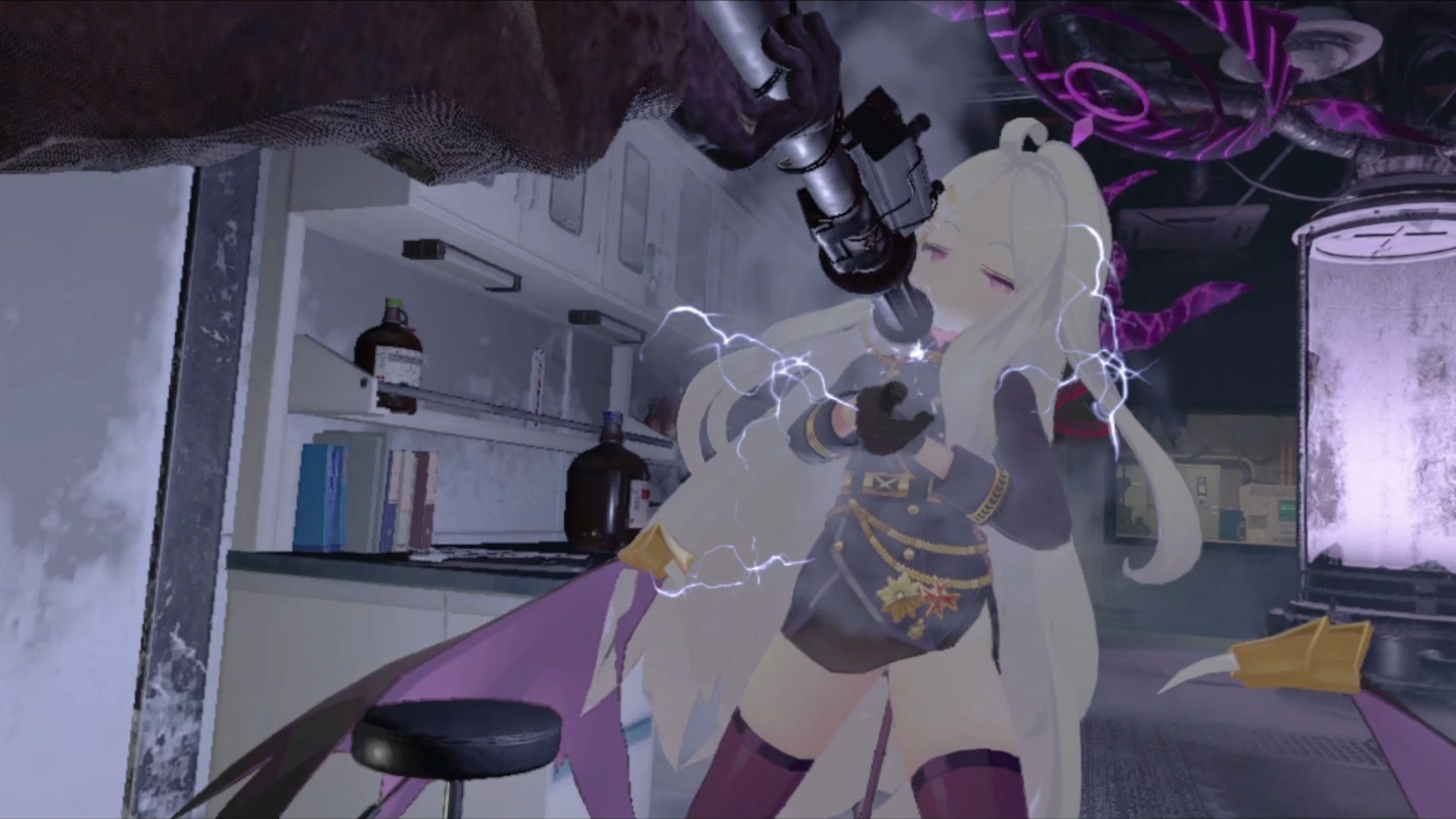 （血腥慎入）热心的租佣兵给日奈电疗