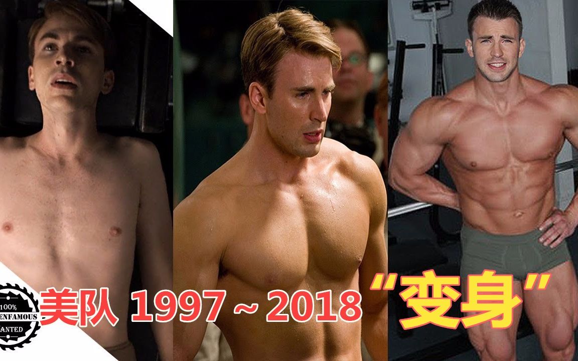 美队 Chris Evans 1997～2018年 训练&体格 超强变身（复联无限战争）