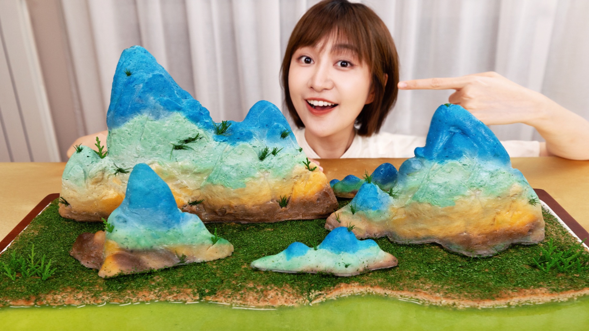 耗时5天，做一盘可以吃的《千里江山图》