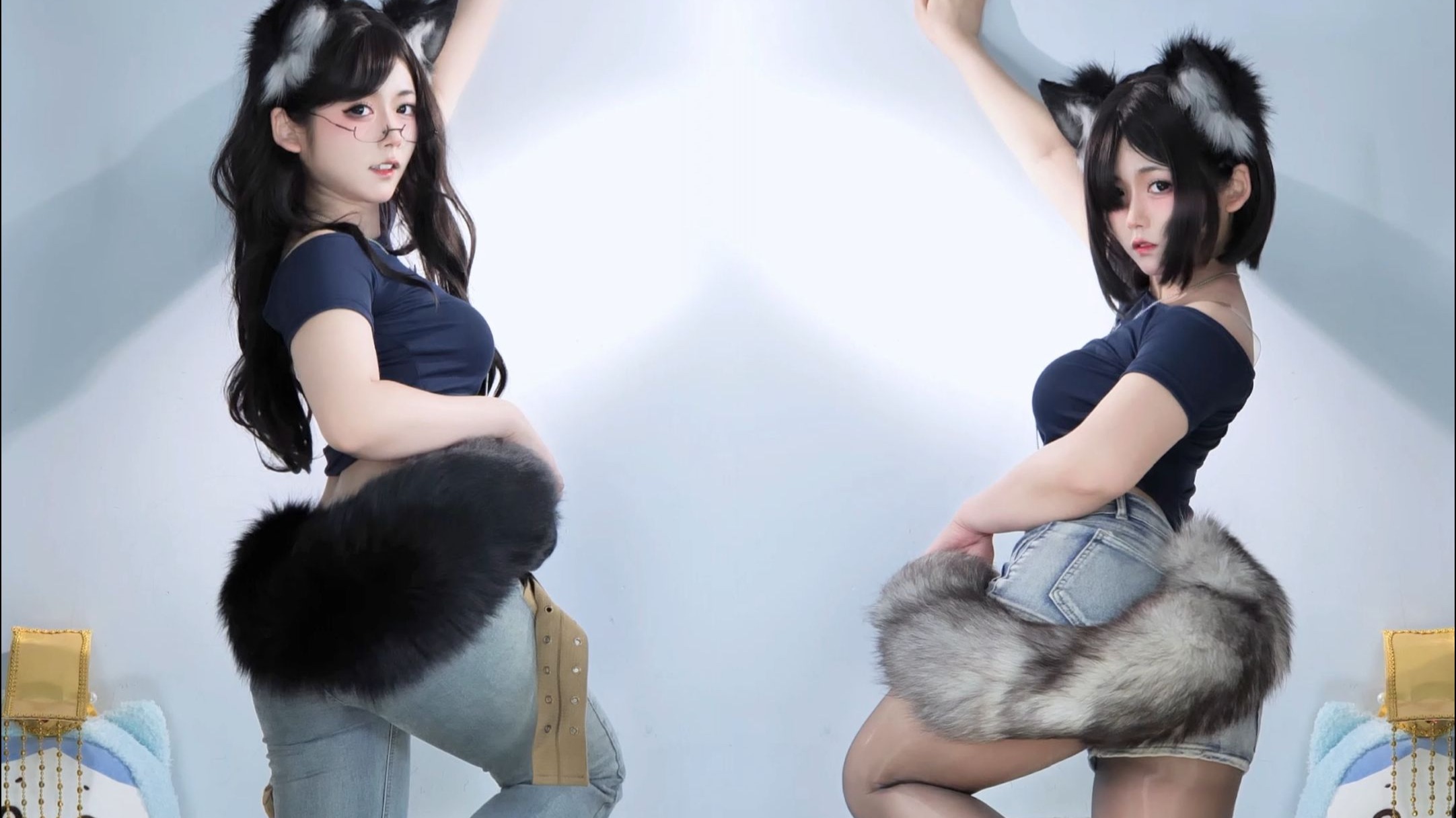 Twins with different styles