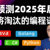 2025年入坑程序员请注意：千万别碰这几个即将被计算机行业淘汰的编程语言！Java/python/golang/C/C++/C#/开发/测试/运维/后端/马士兵