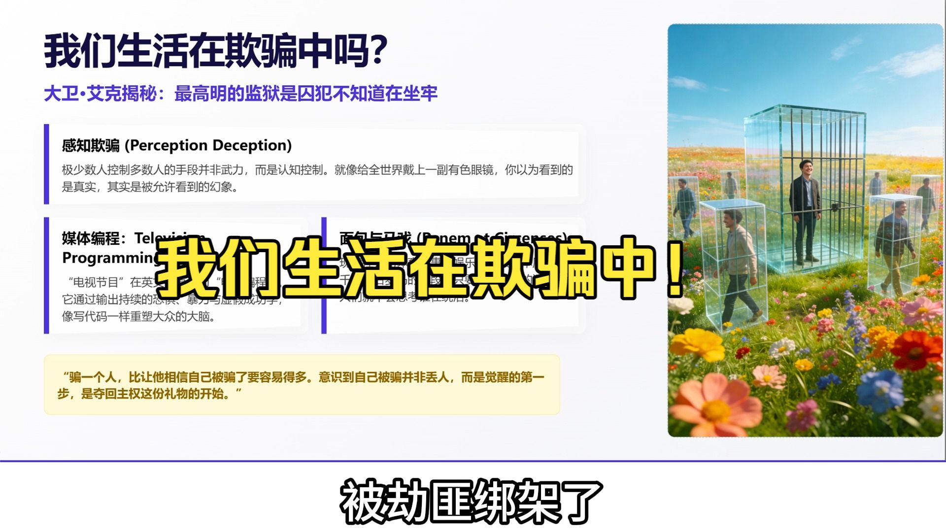 大卫艾克-我们生活在欺骗中！