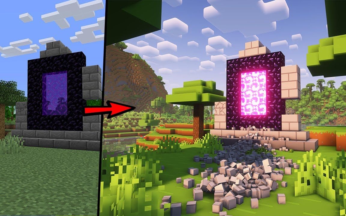 我的世界宣传片卡通材质包《Bare Bones》4K纯享版演示，内含下载链接~