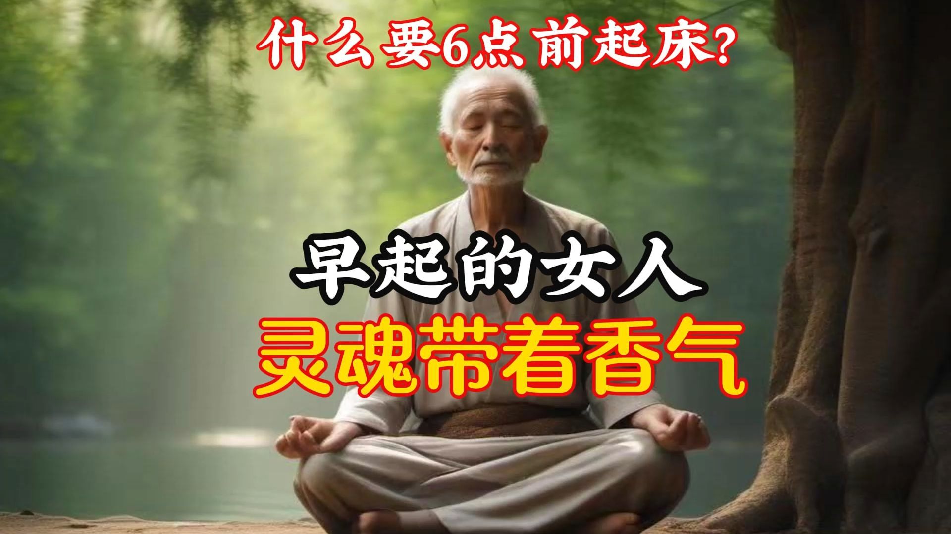 不要小瞧一个习惯早起的女人!坚持早睡早起的人，磁场能量很高。