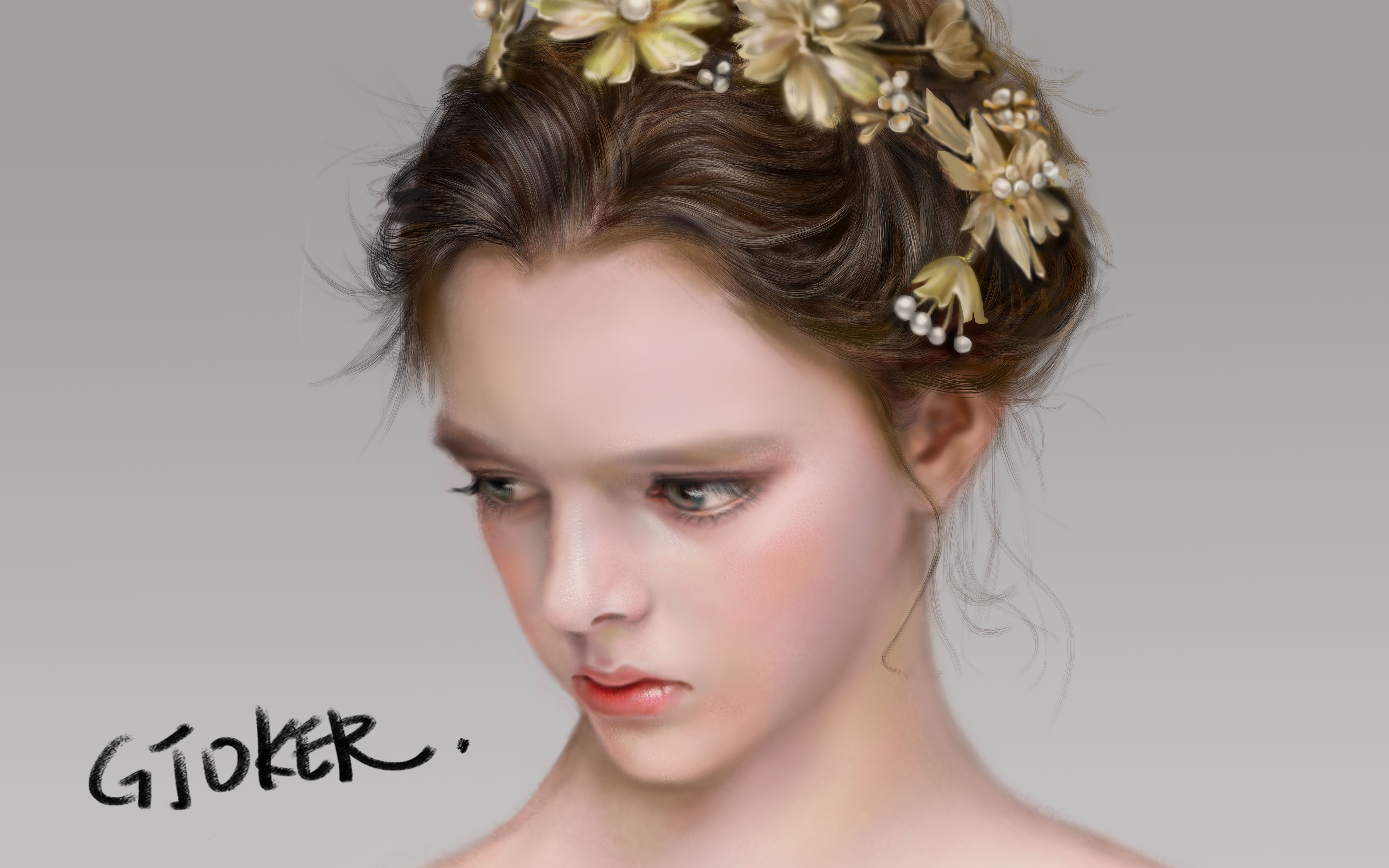 【板绘】小姐姐绘画教程(群内第一次作业改图) 厚涂绘画过程