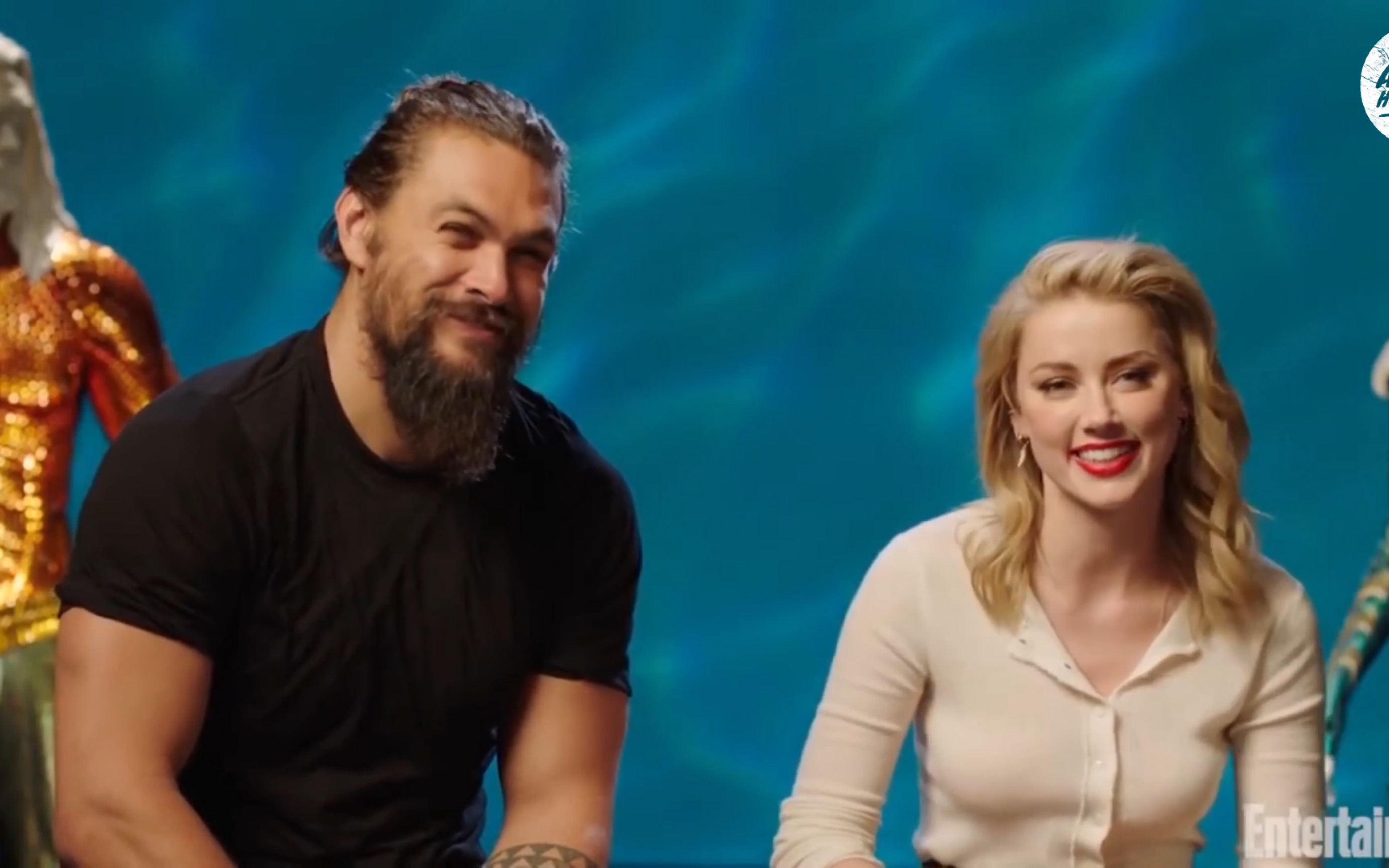 momoa & amber heard—amber表示起初自己并不想出演海后湄拉(mera)