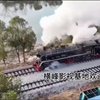 横峰影视基地的上游型蒸汽机车