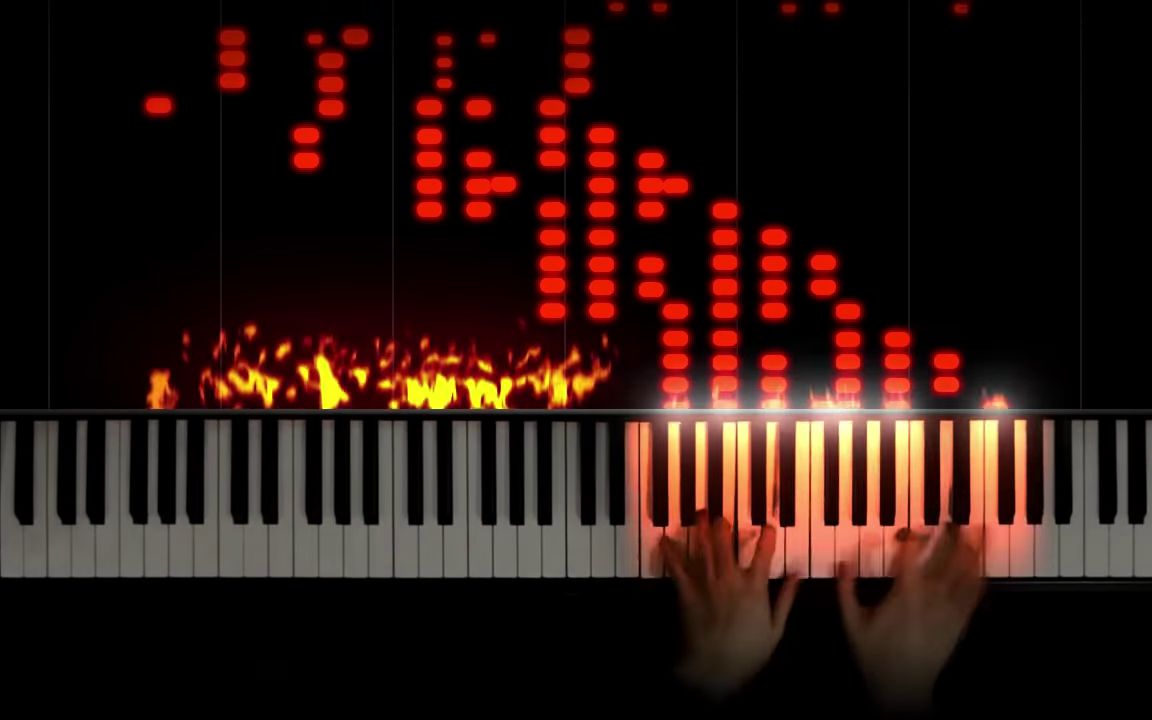 【特效钢琴】第五交响曲 第一乐章 贝多芬&李斯特 - by The Flaming Piano