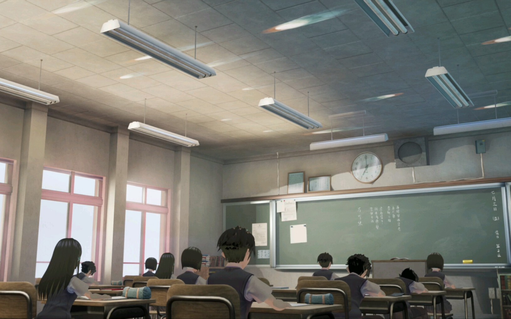 【白噪音/环境音】3小时 舒适的教室 氛围声 （包含粉笔 翻书 学生 操场的声音）