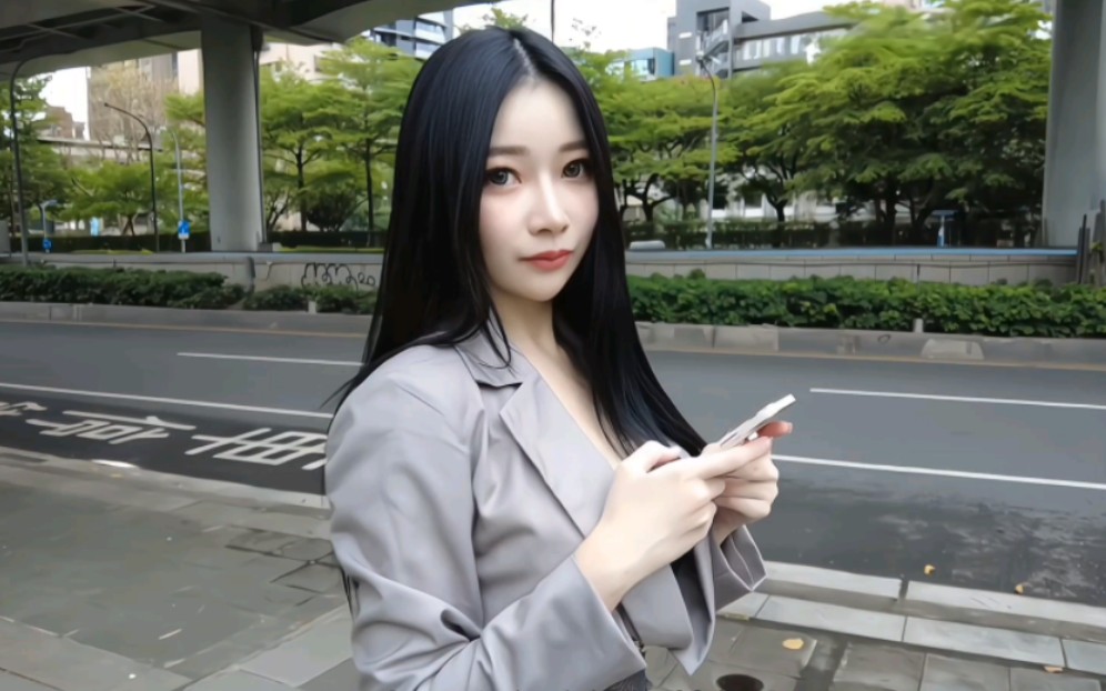 Cousin's chic outfit, short blazer with short skirt and pantyhose oh