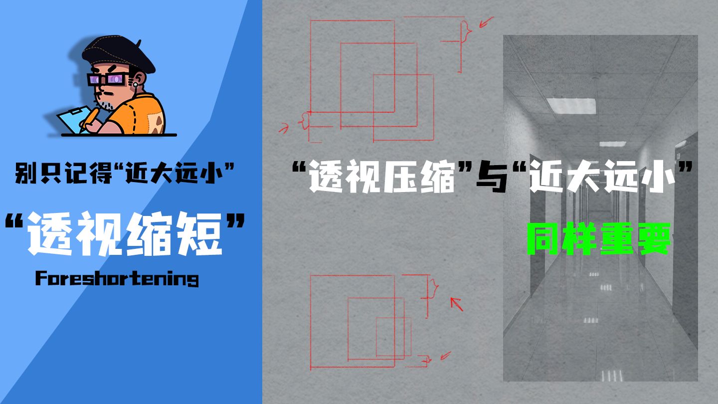 聊一聊“透视（Perspective）”---06.透视缩短现象【Foreshortening】：它与“近大远小”同样重要！