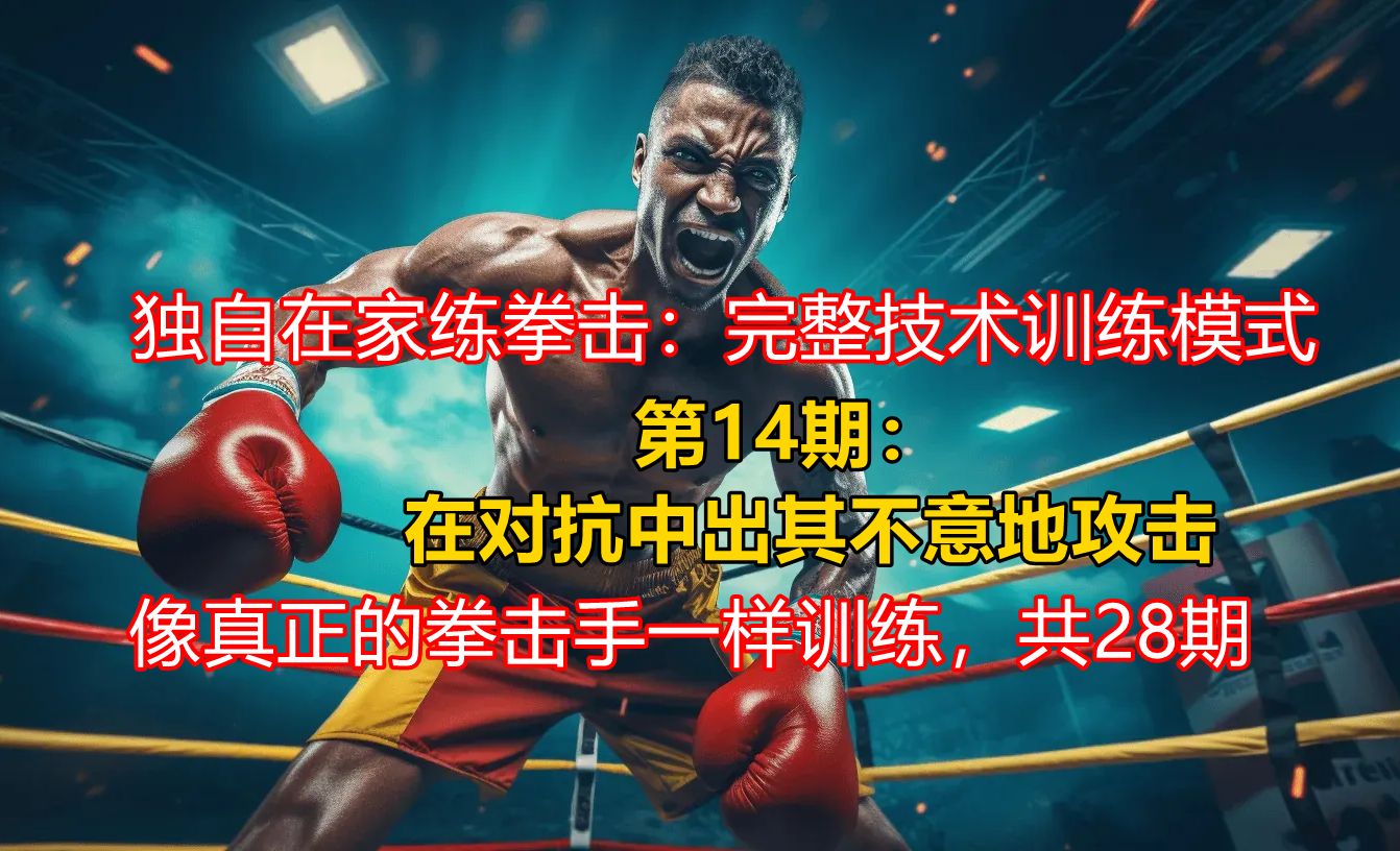 独自在家练拳击：完整技术训练模式 第14期--在对抗中出其不意地攻击（像真正的拳击手一样训练，共28期）
