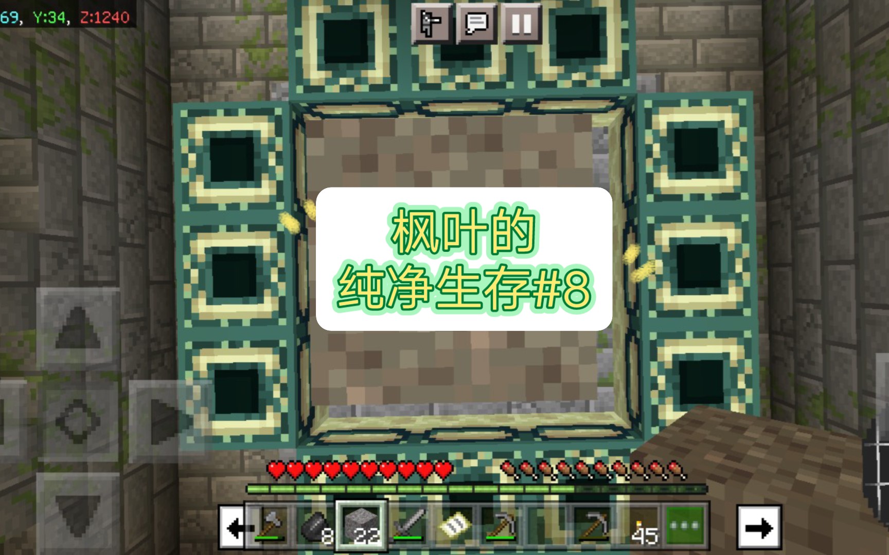 非到极致就是欧！！！就是关于枫叶在一个地塞里发现了末地传送门十二眼全无与两个图书馆这件事 【我的世界】纯净生存#7