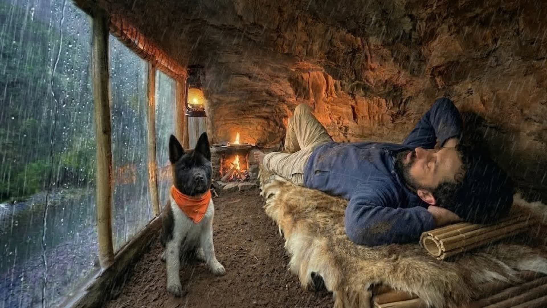 暴雨中独自生存72小时！徒手搭洞穴、建壁炉、钓鱼充饥，太硬核了