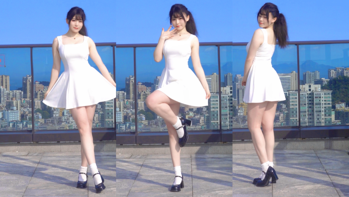 Pure and fair-skinned~ Innocent high ponytail with glass beads~ Glass Bead~