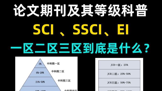 【研0必看】什么是水刊？什么是顶会顶刊？都要读研了竟然不知SCI、SSCI、EI、一区二区三区到底是什么？论文期刊及其等级科普【SCI论文】