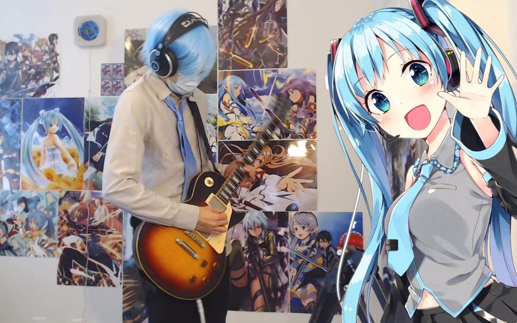 电吉他翻弹 初音ミク / Miku - パズル (拼图) 提前祝贺初音10周年生日快乐!