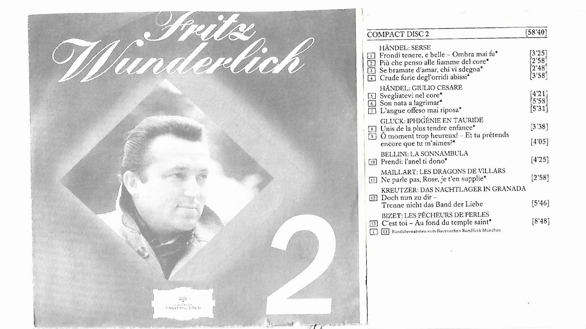 Fritz Wunderlich 男高音温德里希 5cd精选集 VOL.2