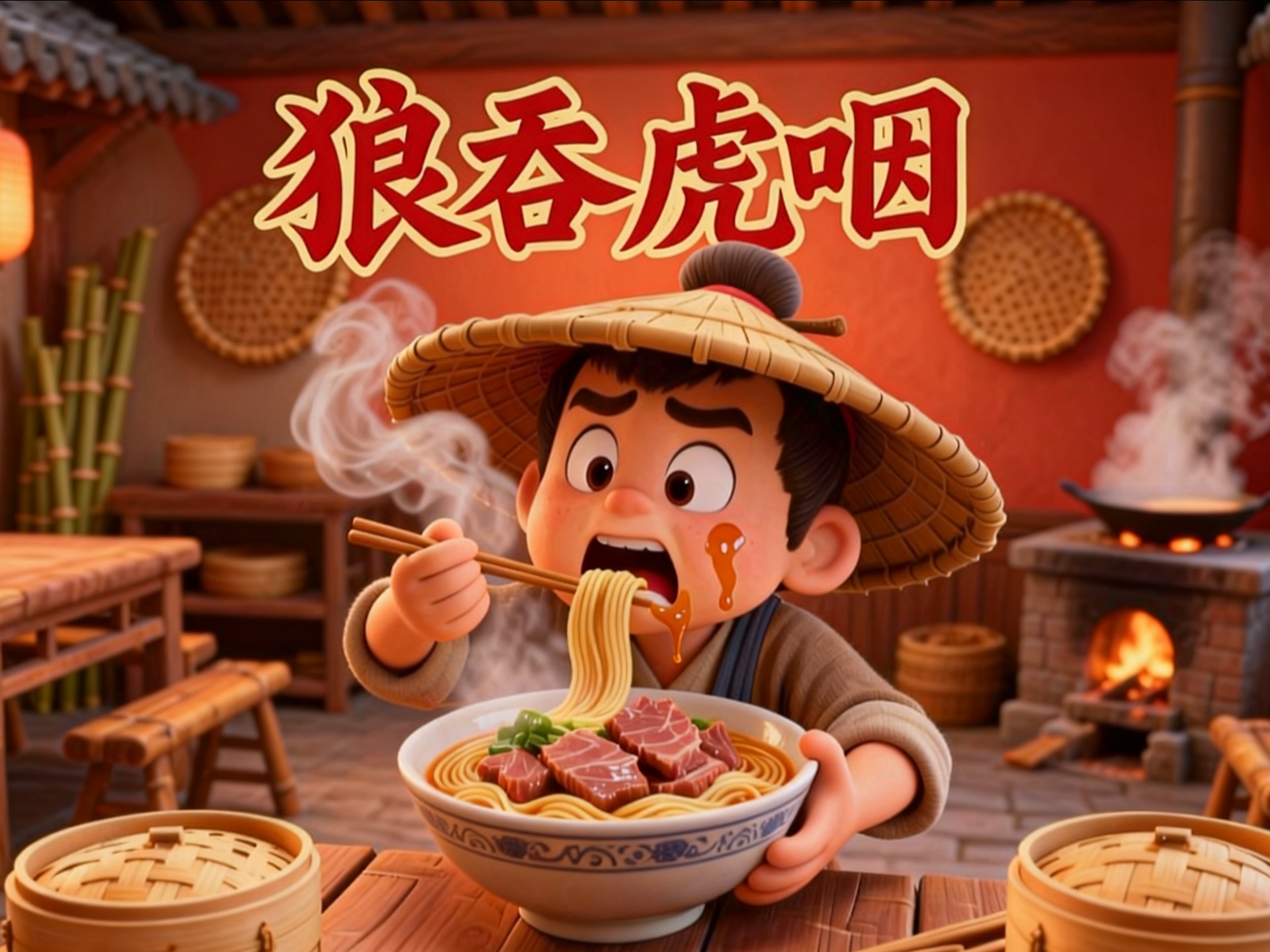 33二年级适学《狼吞虎咽》动画版