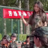 女同学在军训表演热舞shutdown