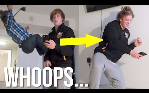 logan paul vlogs - i put a hole in my roommates wall!