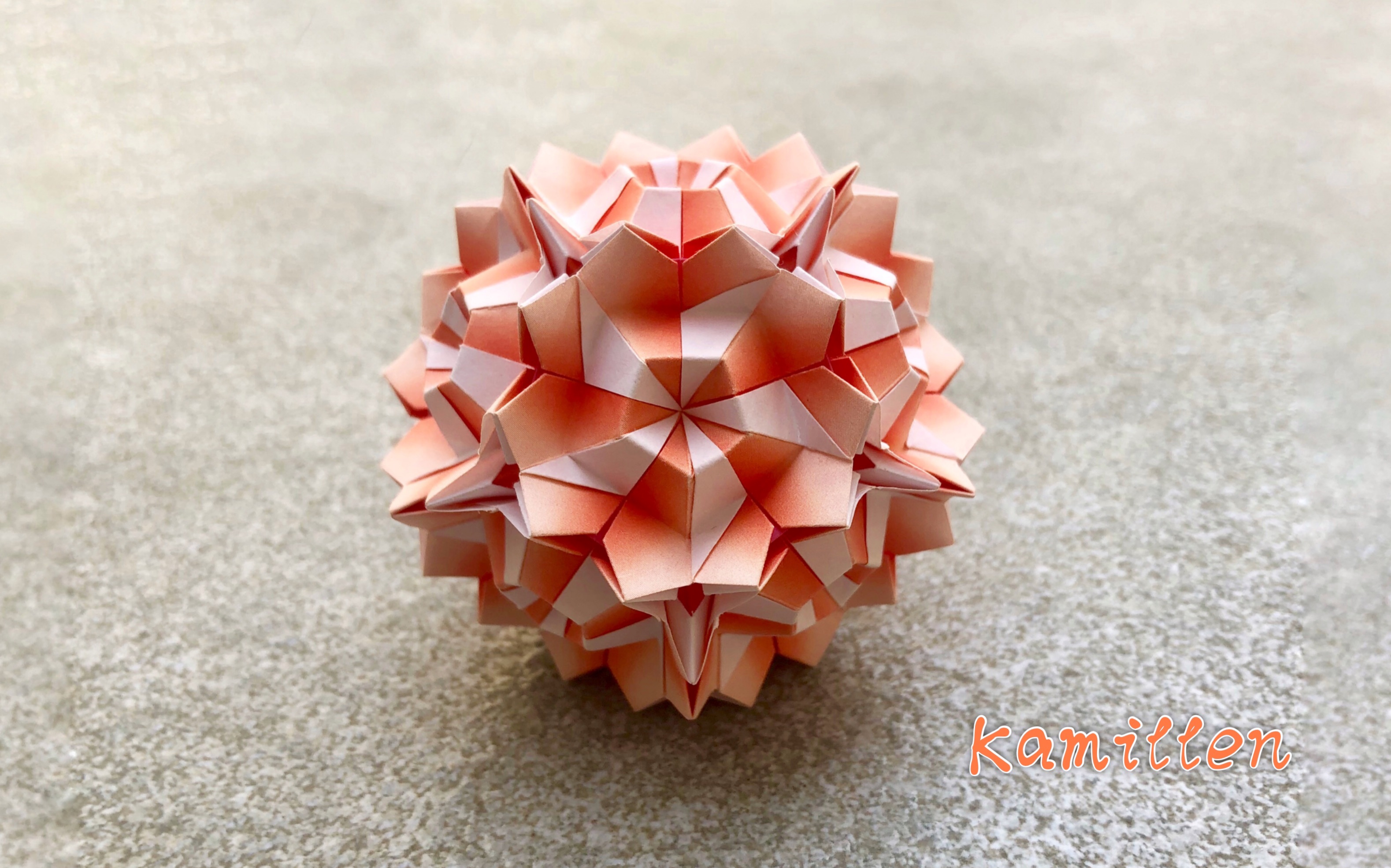 【折纸】又一款高颜值的折纸花球，春天了就喜欢粉嫩嫩的颜色_哔哩哔哩_bilibili
