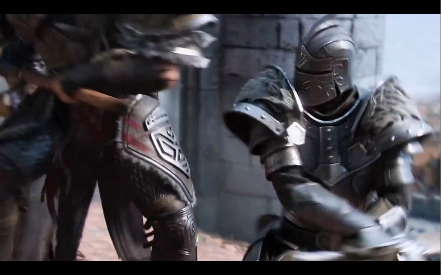 【高清CG】千万别惹重剑骑士，哪怕是三打一，对这种骑士铠甲真的没有抵抗力啊～#游戏cg #游戏中的震撼瞬间