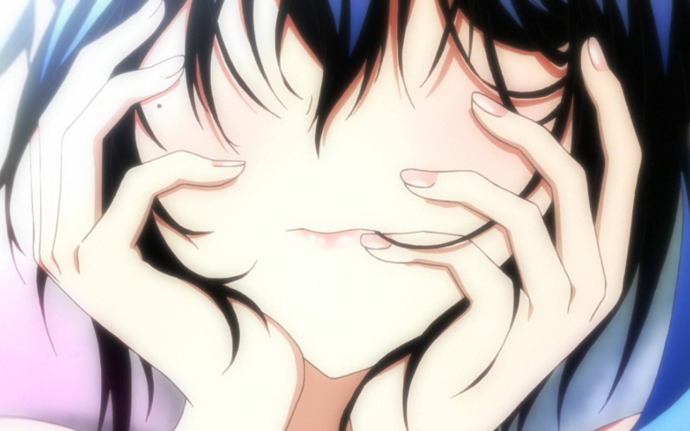 Anime girl blow kiss