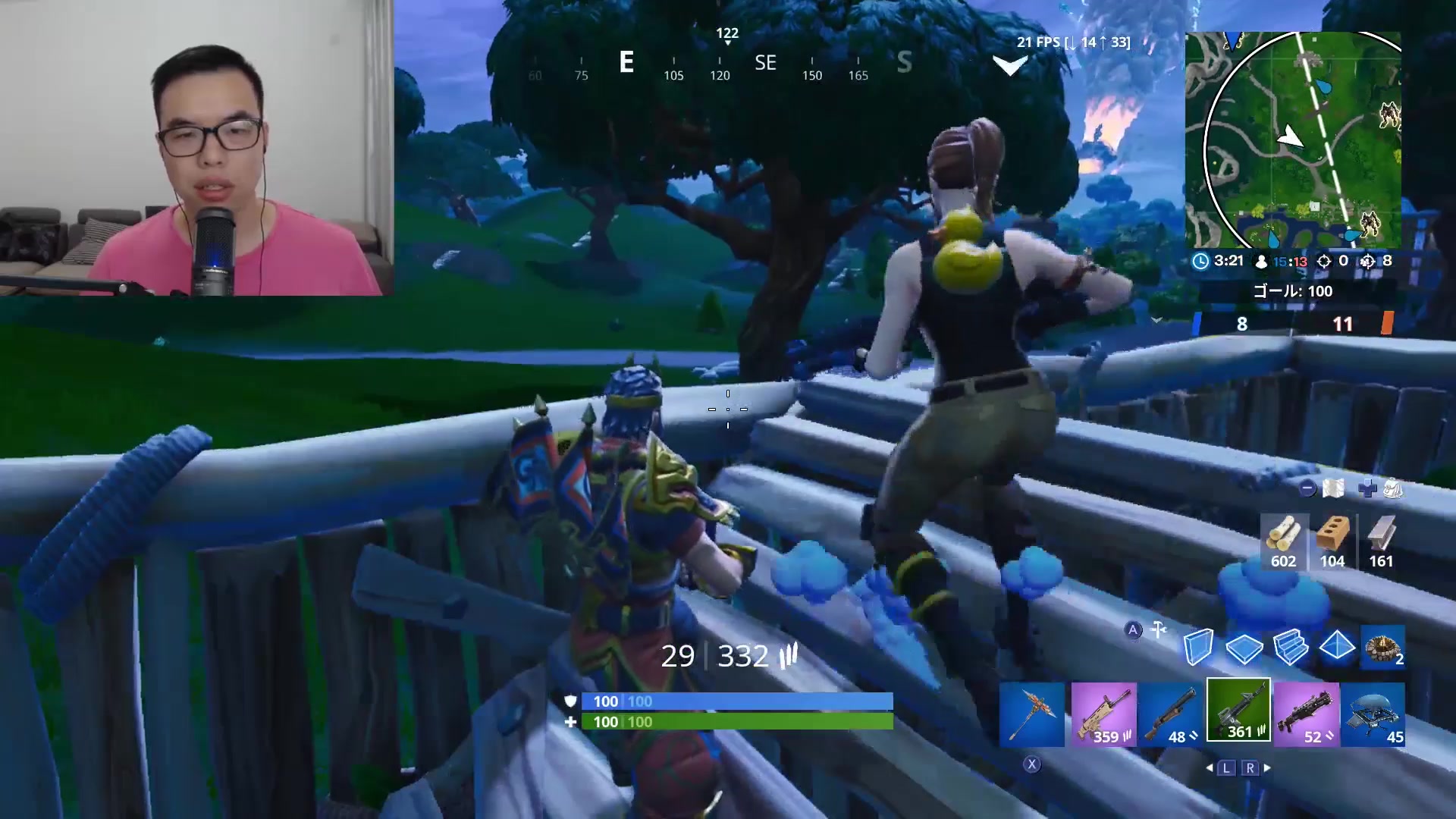 堡垒之夜配上switch的pro手柄练习了一段时间稍许有些进步fortnite