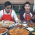 【韩国吃播】大胃MBRO和哥哥一起吃披萨、意面、烤鸡、排骨、辣炒鸭肉、辣炒猪肉