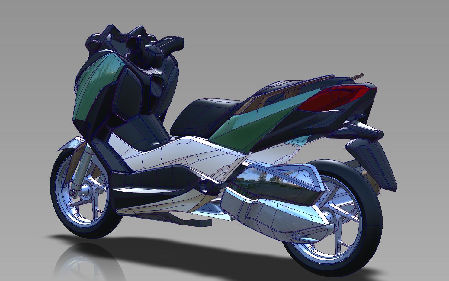 X-Max摩托车Alias逆向建模教程