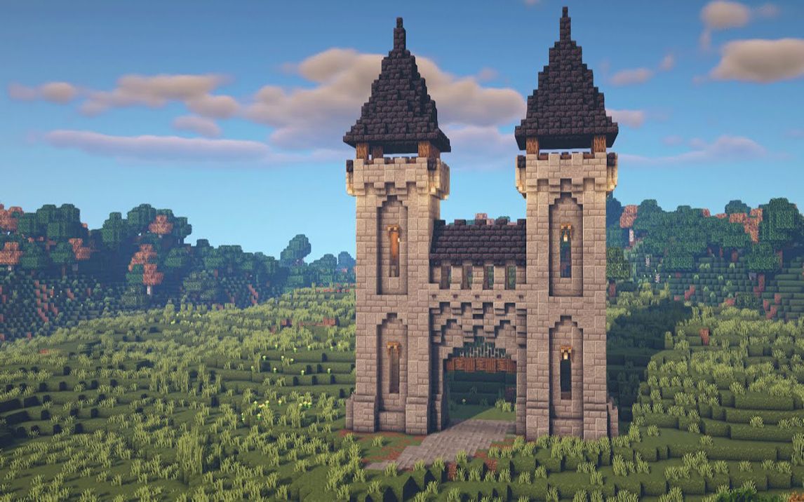 【Minecraft建筑教程】如何建造城堡大门