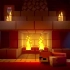 （MC官方氛围视频系列）Minecraft Soothing Scenes – Relaxing Fireplace
