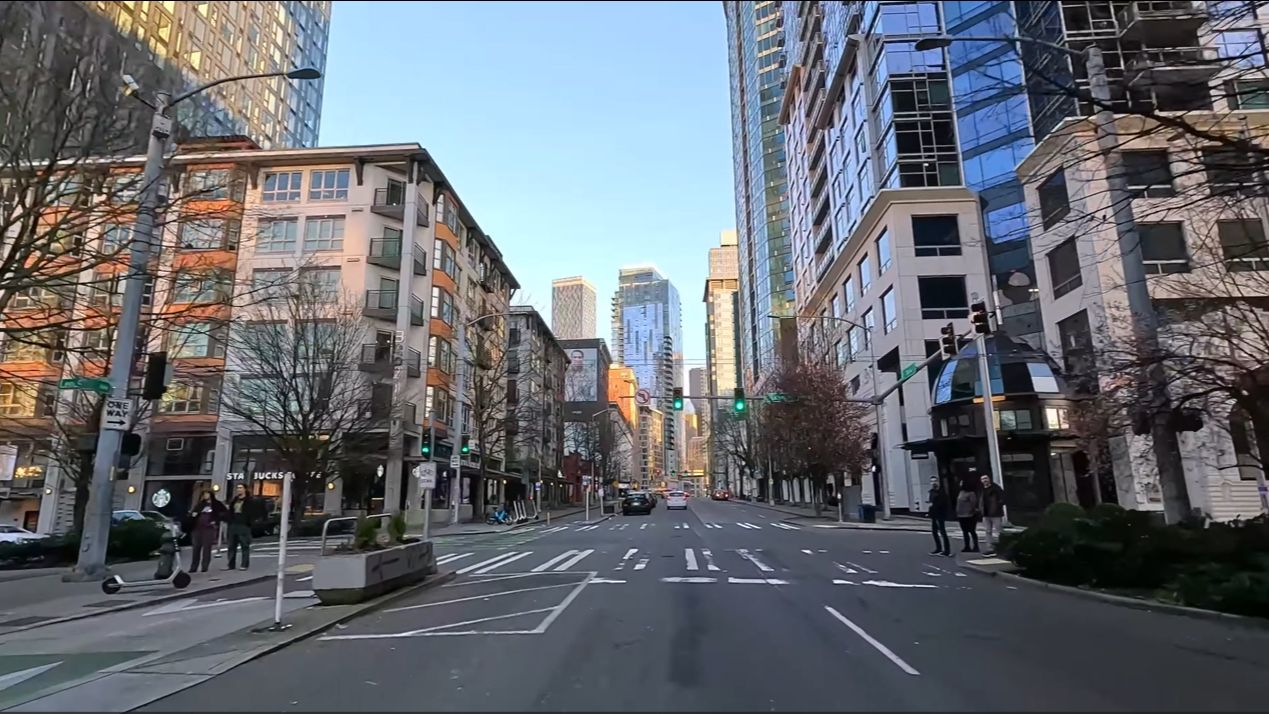 【4K】日落时分驾驶在美国西雅图（2024.4）