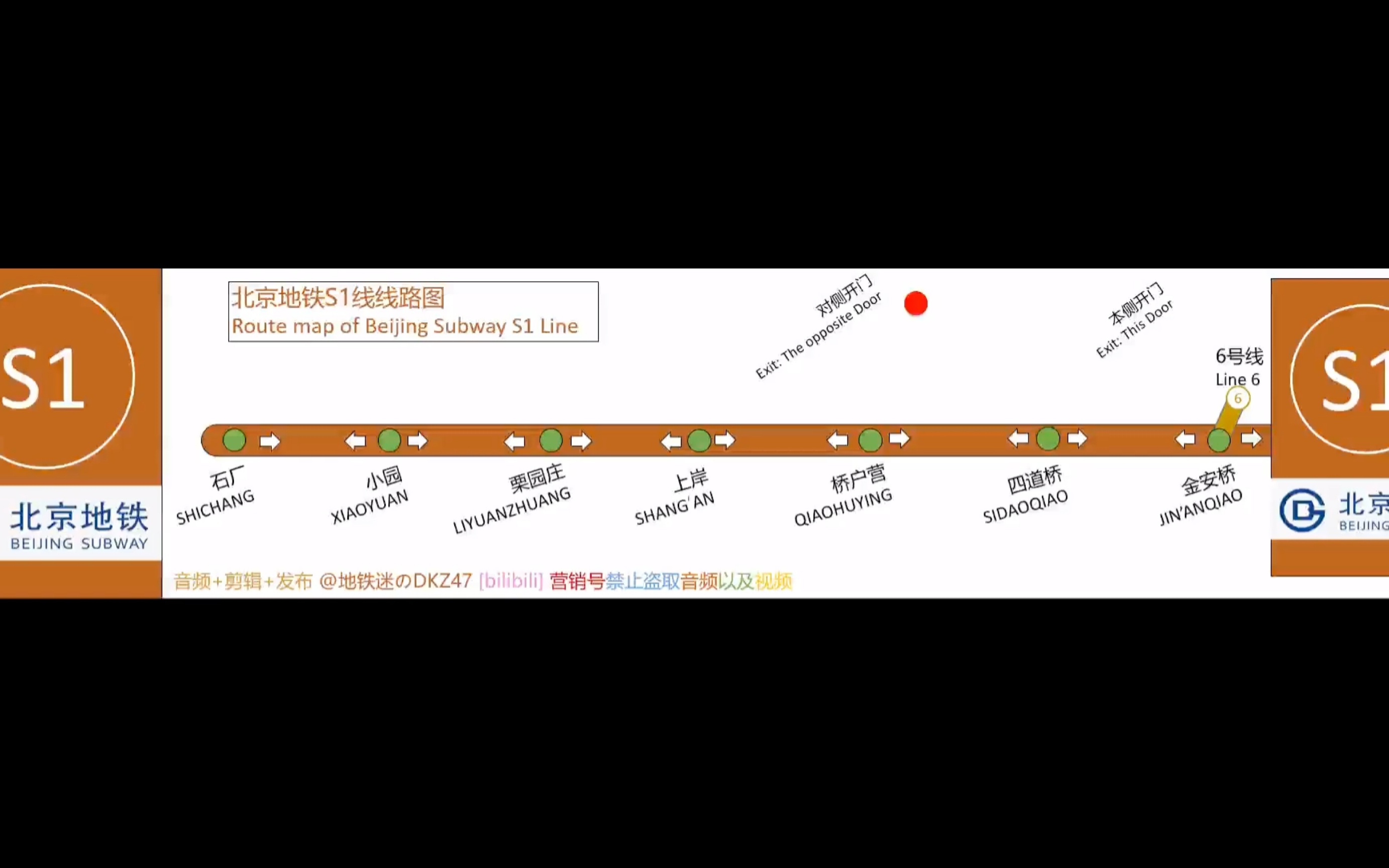北京地铁闪灯图北京地铁s1线全程闪灯图报站