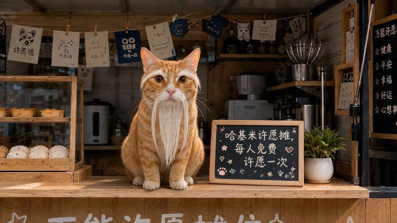哈基米许愿摊，每人免费许愿一次！