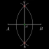【manim】尺规作图：作一条线段的垂直平分线（初中数学）