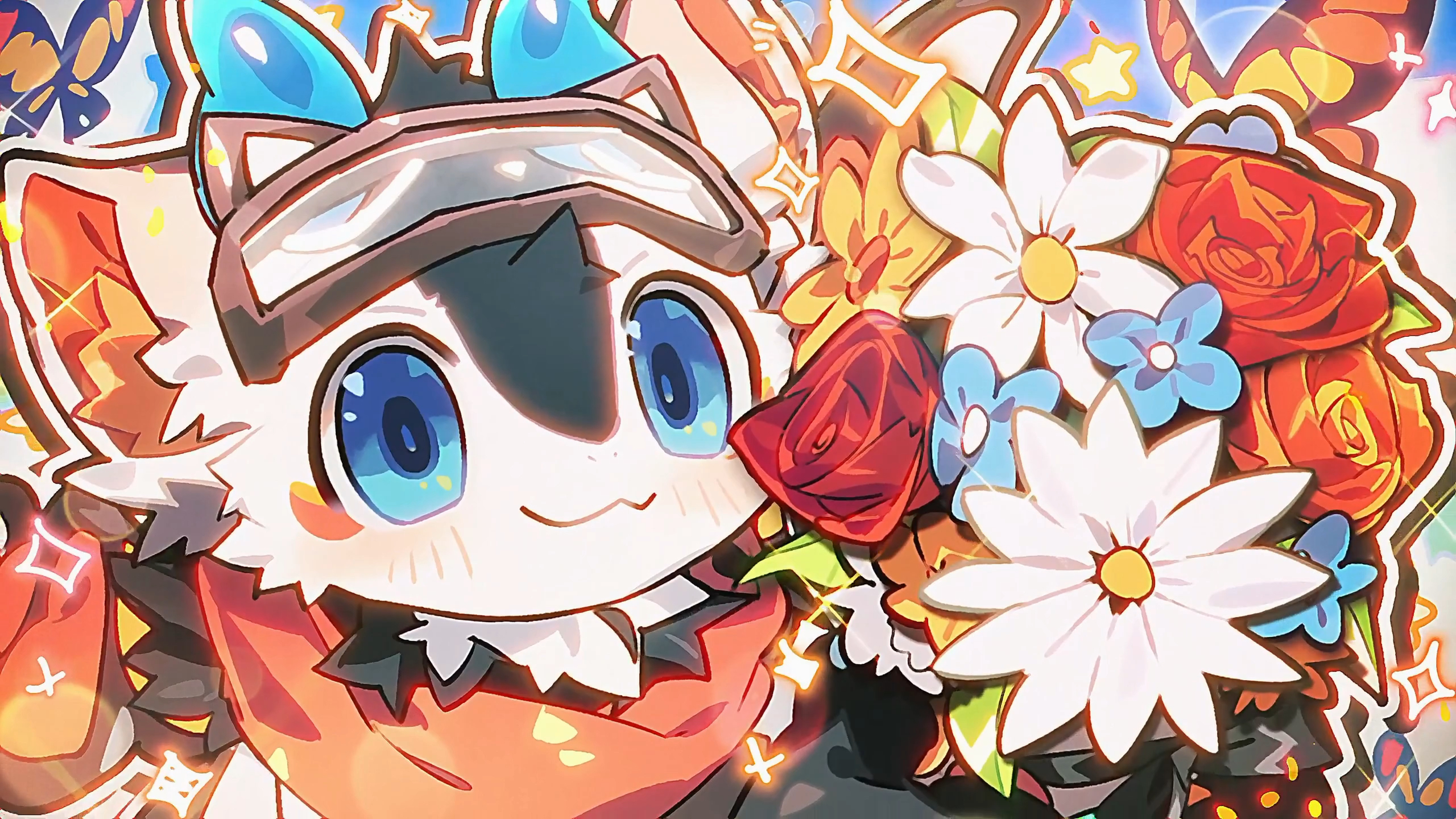 蝴蝶龙龙给你送来小花花～