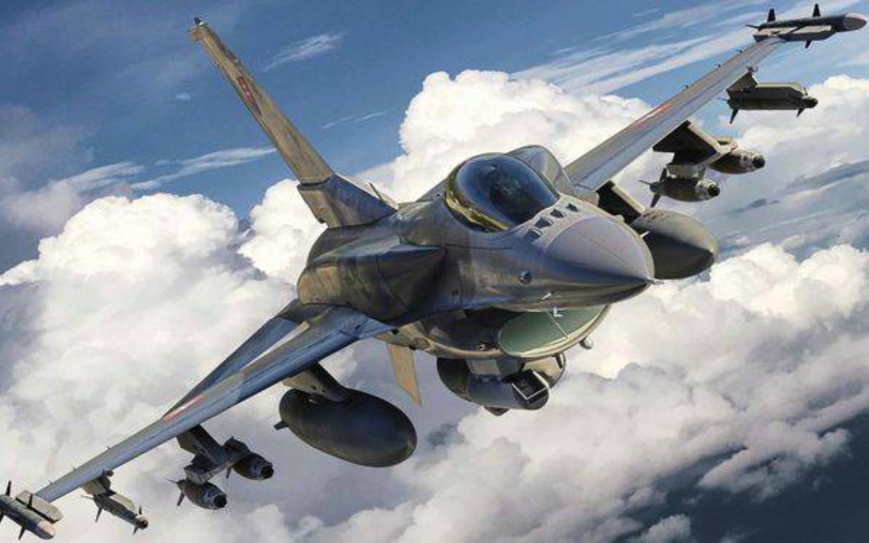 一款经典的无敌战机—F-16战隼！