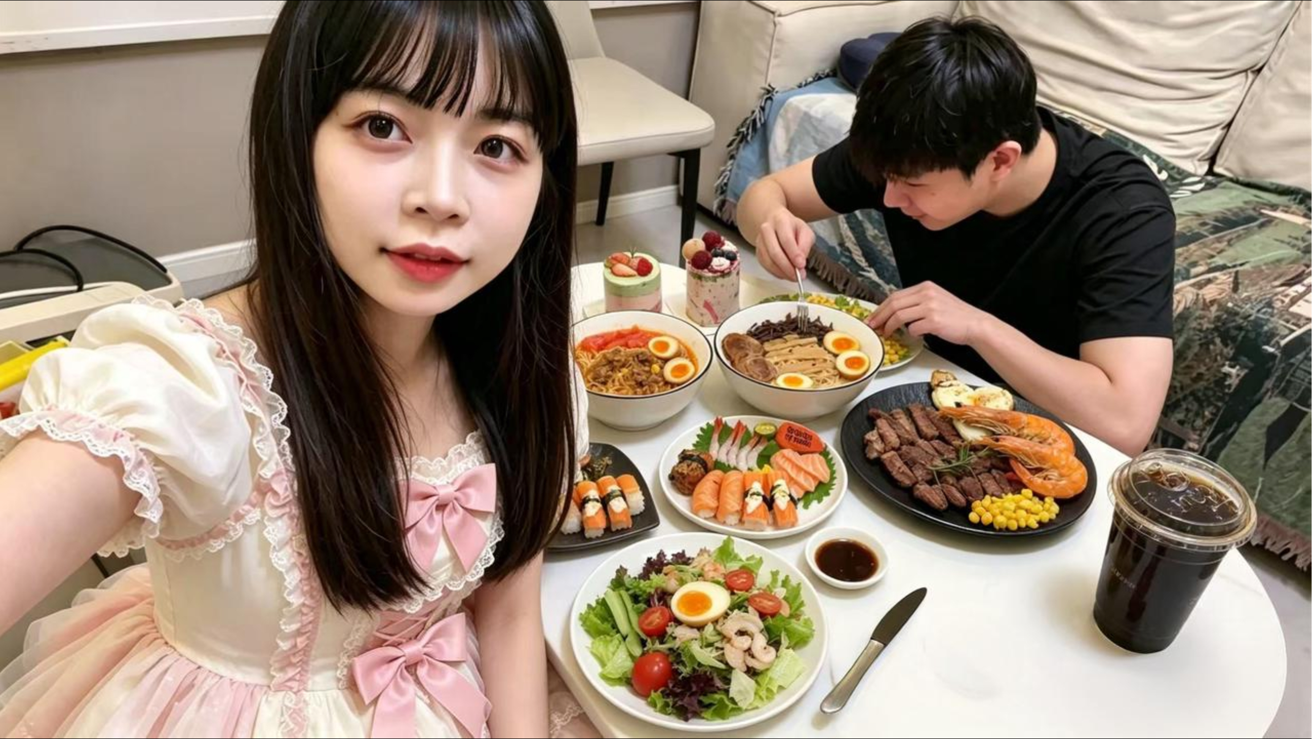 整活！当做饭很难吃的女友突然买了一兜子菜…男友直接崩溃了！
