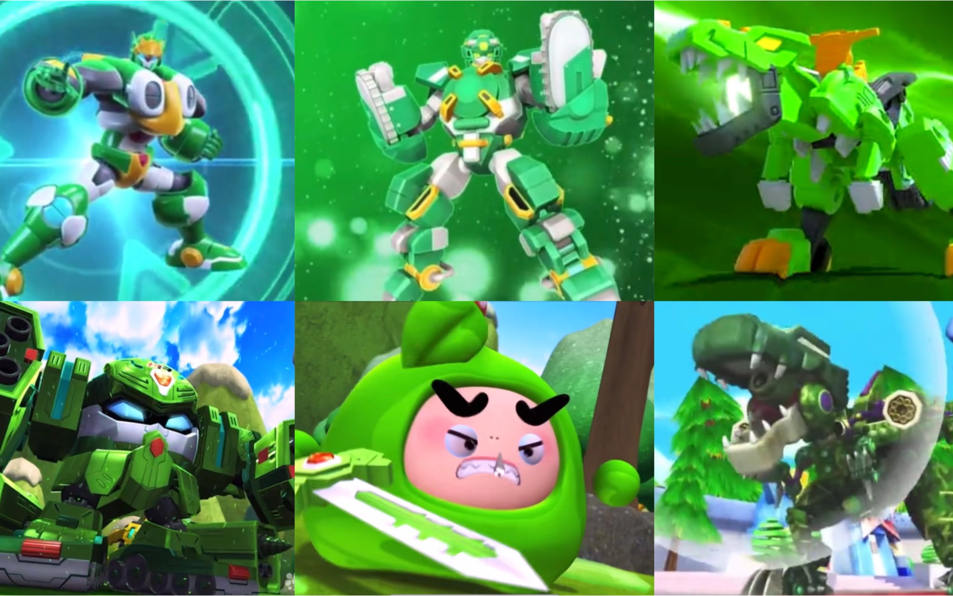 这六个绿色变身战甲，你认识几款呢？最后出场的真的很酷炫