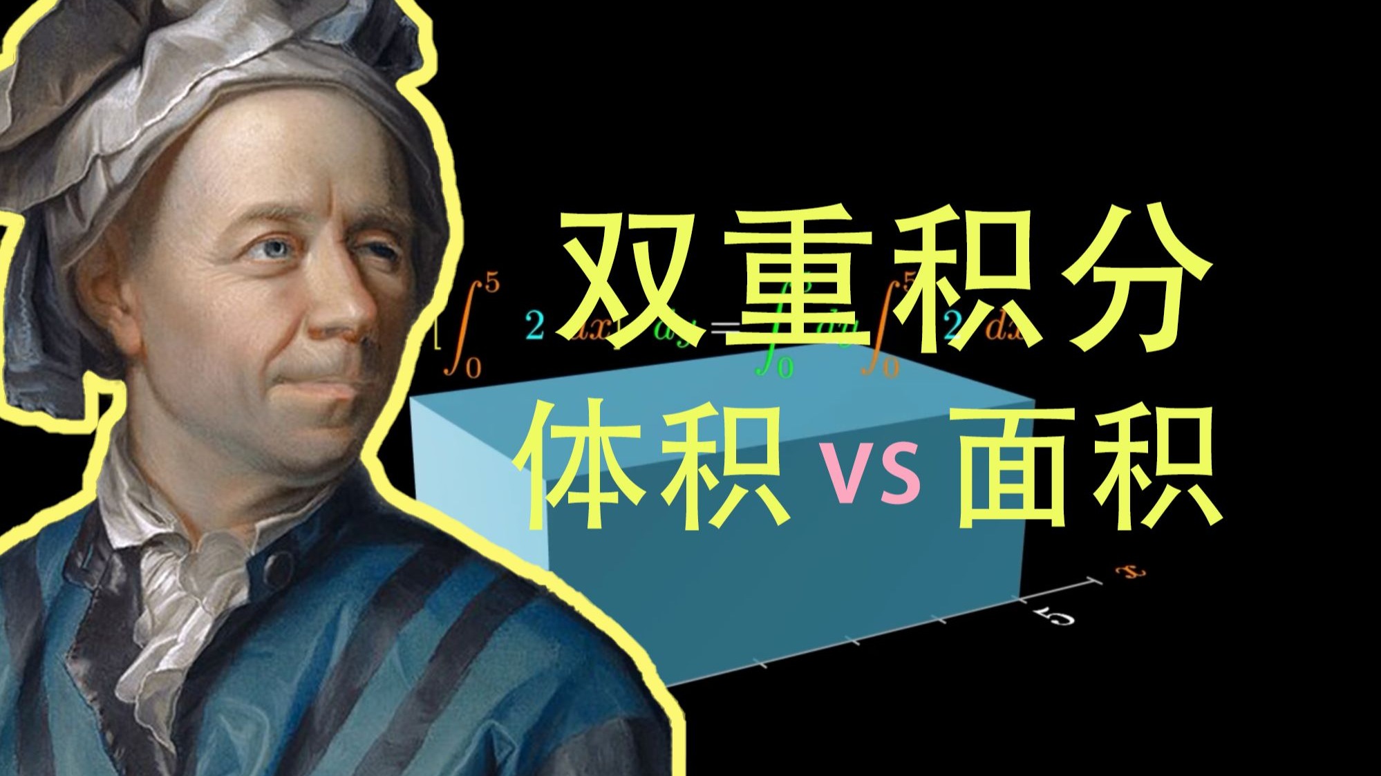 来自欧拉的双重积分，从体积到面积