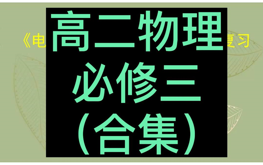 高中物理必修第三册 高二物理必修三 新课标 新版 同步课堂 高二物理 人教版 2023版 部编版统编版 必修第3册物理必修3 新教材