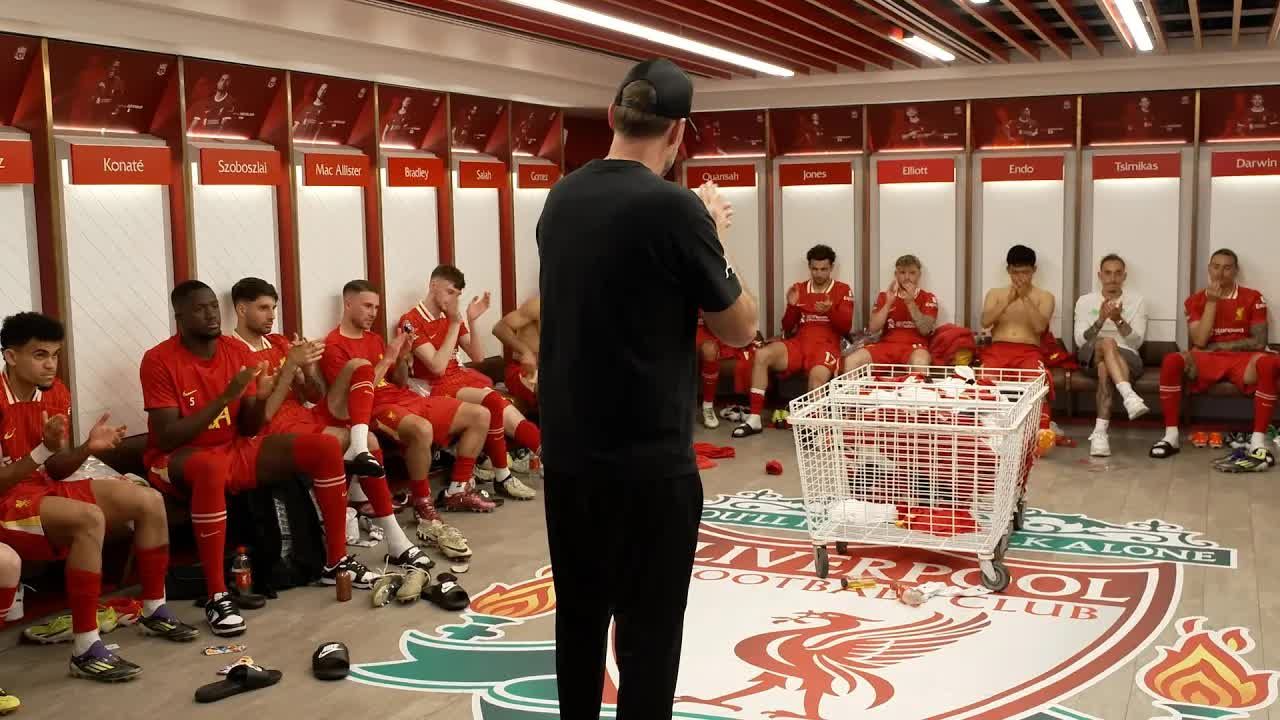 【中字】克洛普的最后一次更衣室赛后演讲：我爱你们 对于利物浦来说 天空才是极限