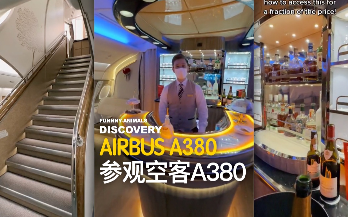 来参观阿联酋航空的豪华A380