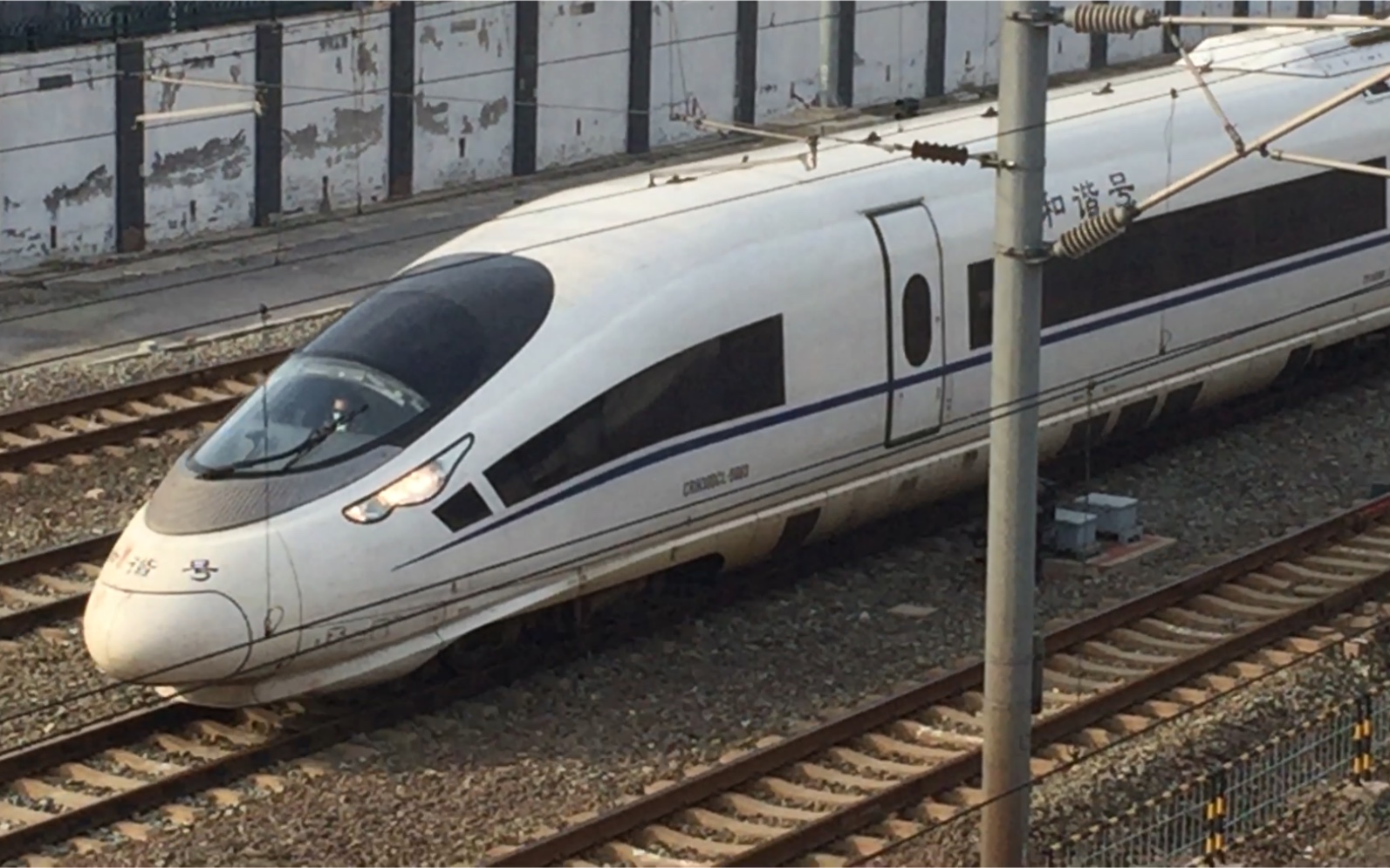 (我拍我自己)crh380cl-5603通过翠林天桥进北京南站