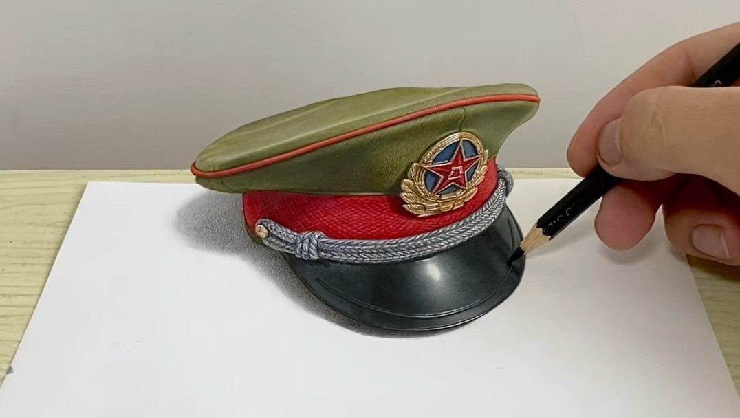 八一建军节 手绘3D军帽