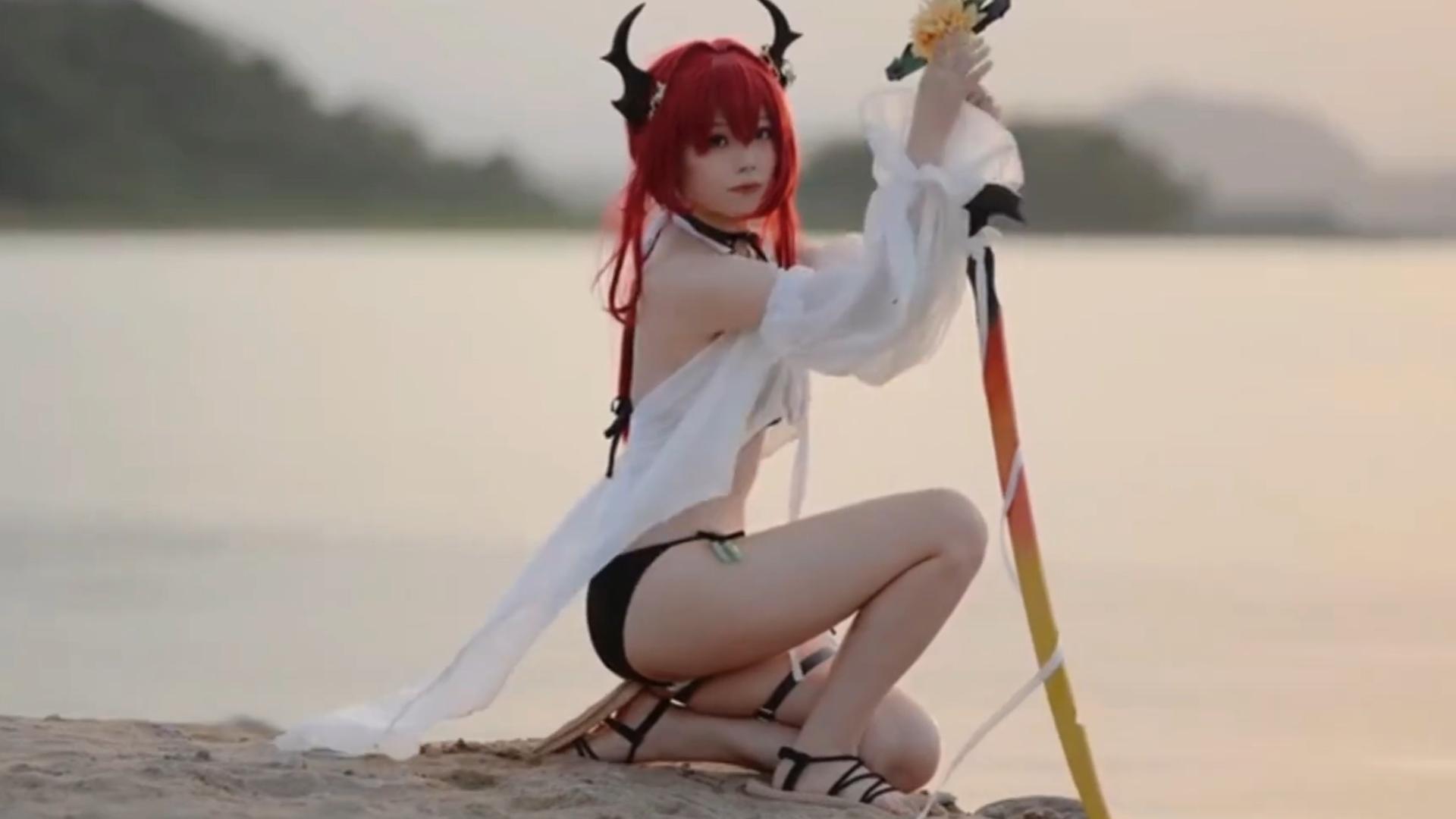 [QCos]Arknights Surtr Cosplay Ark of Tomorrow Surtr Cosplay