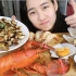 133元的大龙虾+炸鲍鱼+扇贝+炒海螺+大头虾 海鲜大餐
