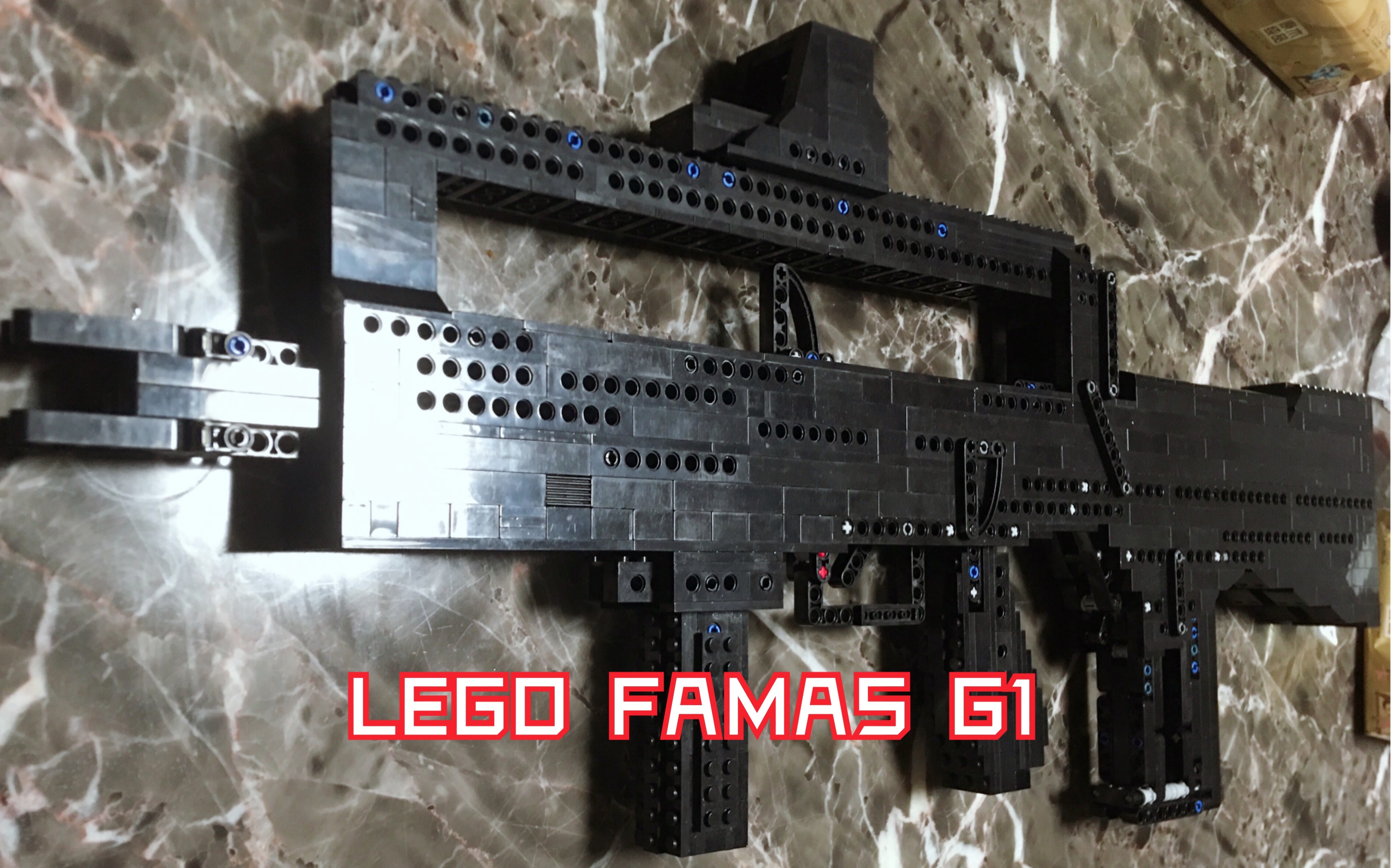 乐高枪moc可发射60帧如何用乐高顺利入狱lego一键三连famasg1法玛斯g1
